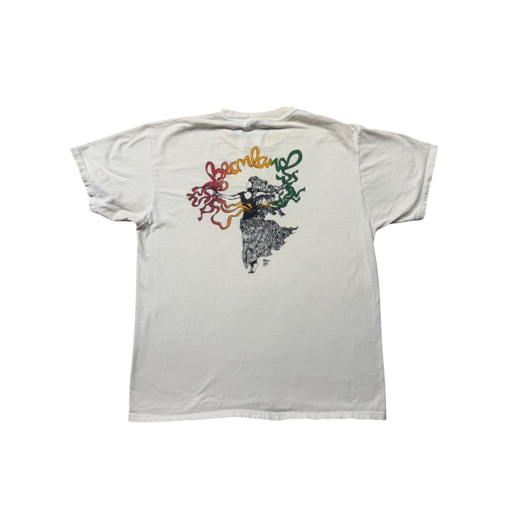 Vintage 80s Beanland Coffee Graphic T-Shirt Large Boho Hippie Art Tee